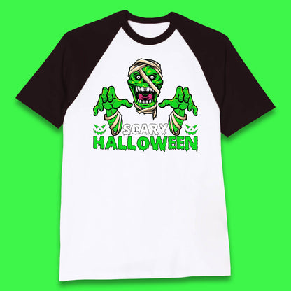 Scary Halloween Skull Zombie Mummy Horror Monster Zombie Hands Scary Vibes Baseball T Shirt