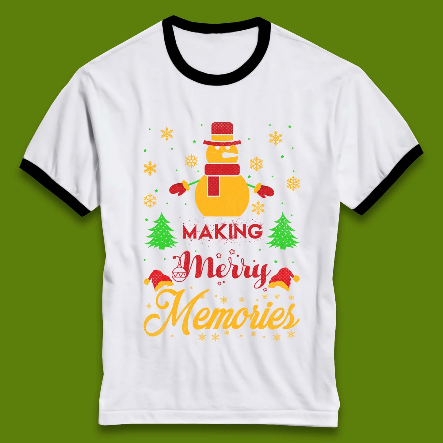 Merry Memories Christmas Ringer T-Shirt
