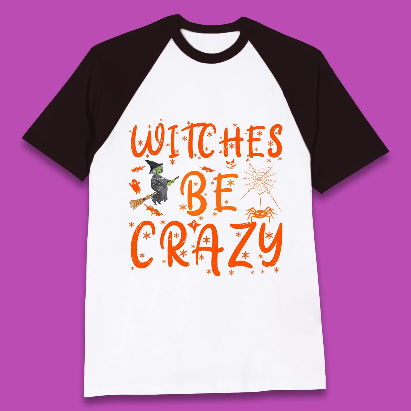 Witches Be Crazy Halloween Basic Witch Witches Be Trippin Witchy Halloween Quote Baseball T Shirt
