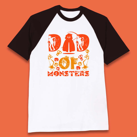 Dad Of Monsters Halloween Spooky Dad Dadster Halloween Costume Baseball T Shirt