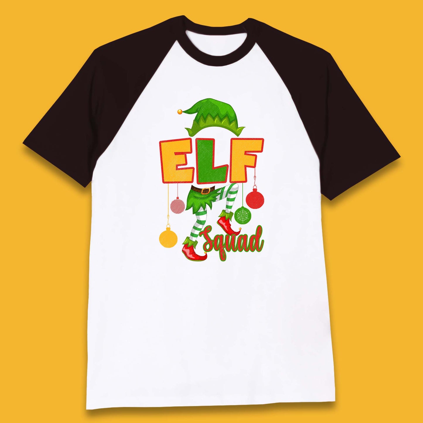 elf squad christmas baseball t shirt