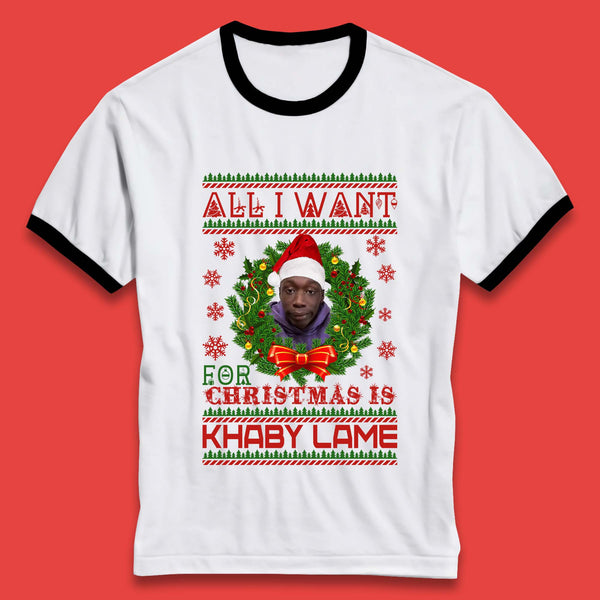 Want Khaby Lame For Christmas Ringer T-Shirt