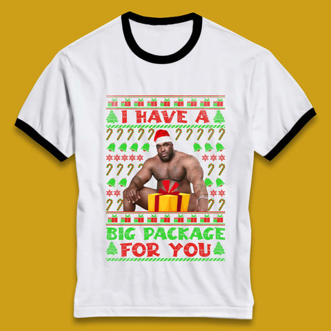 Big Package Ugly Christmas Ringer T-Shirt