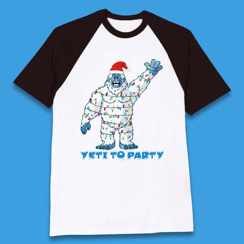 Yeti To Party Christmas Baseball T-Shirt