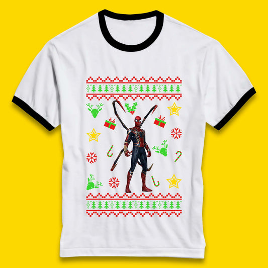 Spiderman Christmas Ringer T-Shirt