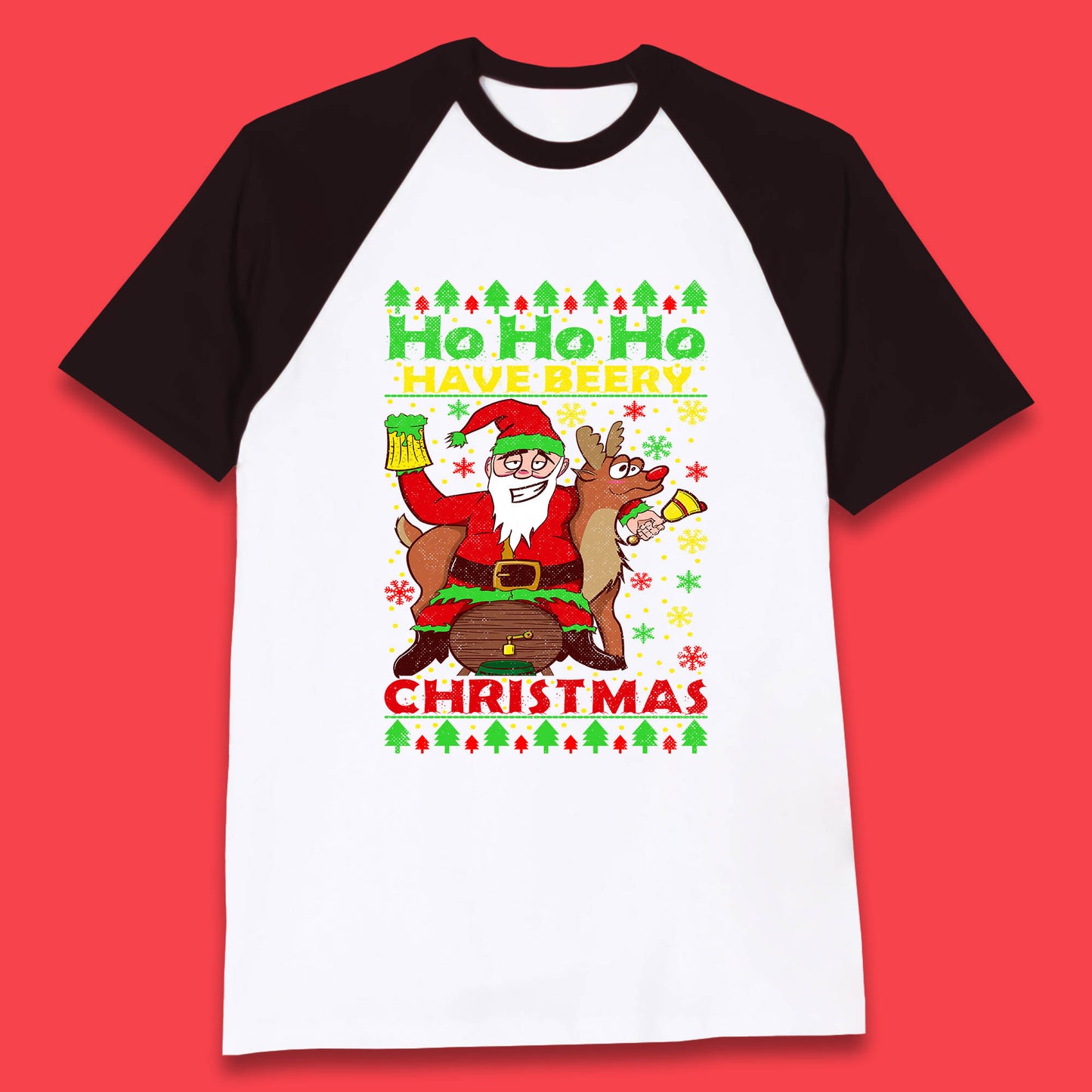 beery christmas baseball t shirt