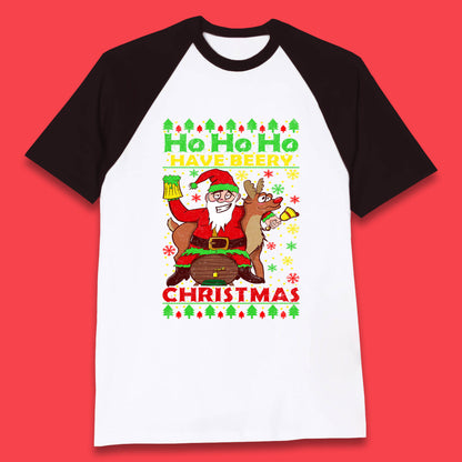 beery christmas baseball t shirt