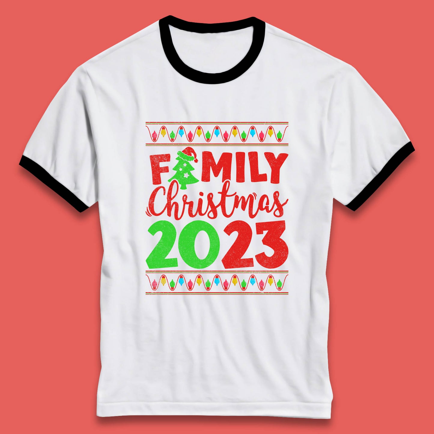 Family Christmas 2023 Merry Christmas Squad Xmas Matching Costume Ringer T Shirt