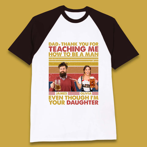 Personalised Thank You For Teaching Me Baseball T-Shirt