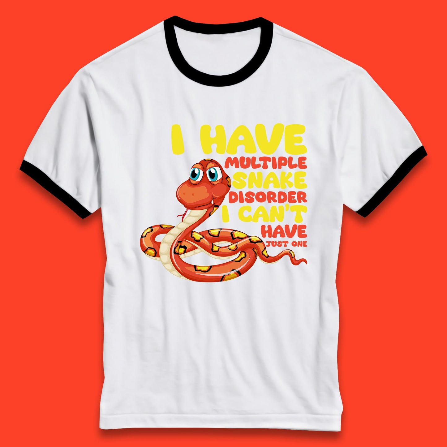 I Have Multiple Snake Disorder I Can't Have Just One Funny Snake Lover Ringer T Shirt