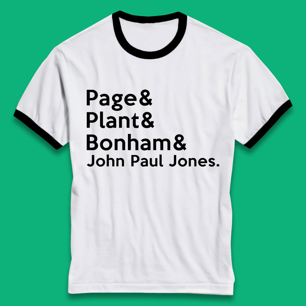 Page & Plant & Bonham & John Paul Jones Led Zeppelin Band Ringer T-Shirt