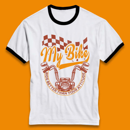 Bike Rider Attitude Ringer T-Shirt