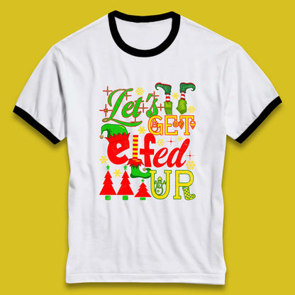 christmas elf ringer t shirt