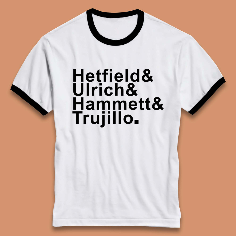 Hetfield & Ulrich & Hammett & Trujillo Metallica Band Ringer T-Shirt