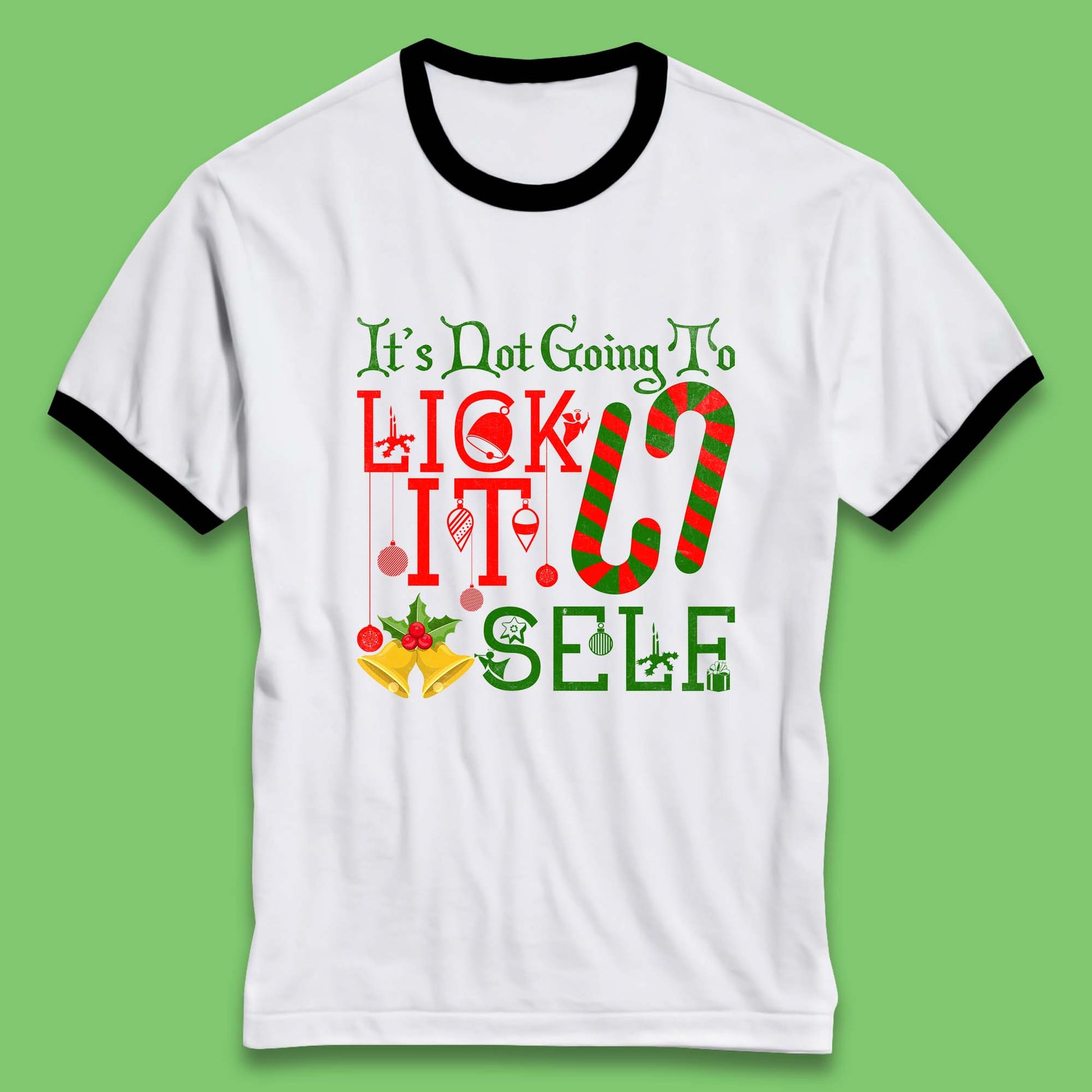 funny christmas candy cane ringer t shirt