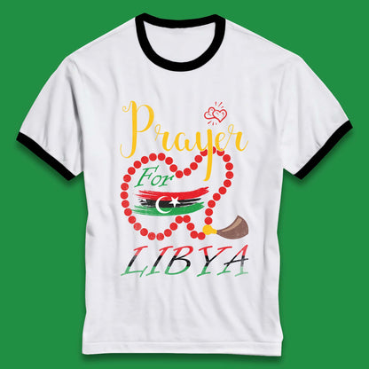 Prayer For Libya Help Libya Flood Solidarity Stand With Libya Ringer T Shirt