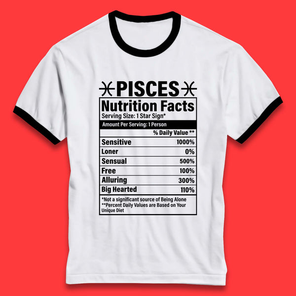 Pisces Nutrition Facts Ringer T-Shirt