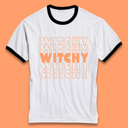 Witchy Halloween Witches Spooky Witch Vibes Witchy Aesthetic Halloween Party Ringer T Shirt