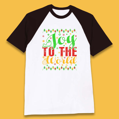 merry christmas joy to the world baseball t shirt