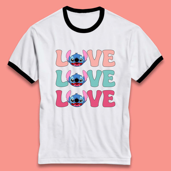 Stitch Love Valentines Ringer T-Shirt