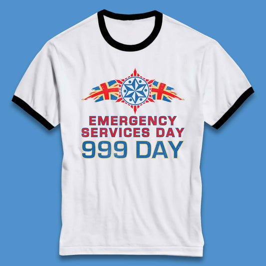 Emergency Services Day 999 Days United Kingdom Emergency Services First Responder Annual Holiday Ringer T Shirt