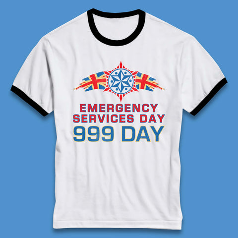 Emergency Services Day 999 Days United Kingdom Emergency Services First Responder Annual Holiday Ringer T Shirt