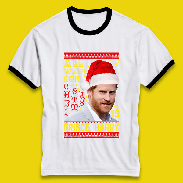Prince Harry Christmas Ringer T-Shirt