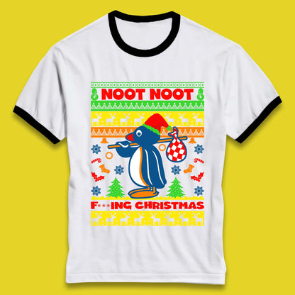 Penguin Noot Noot Christmas Ringer T-Shirt