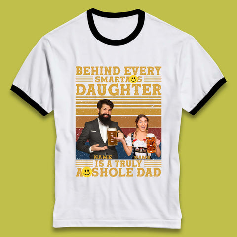 Personalised Truely Asshole Dad Ringer T-Shirt