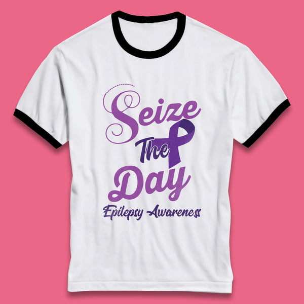 Seize the Day Epilepsy Awareness Ringer T-Shirt