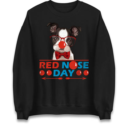 dog red nose day jumper