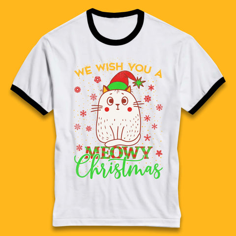 Meowy Christmas Ringer T-Shirt