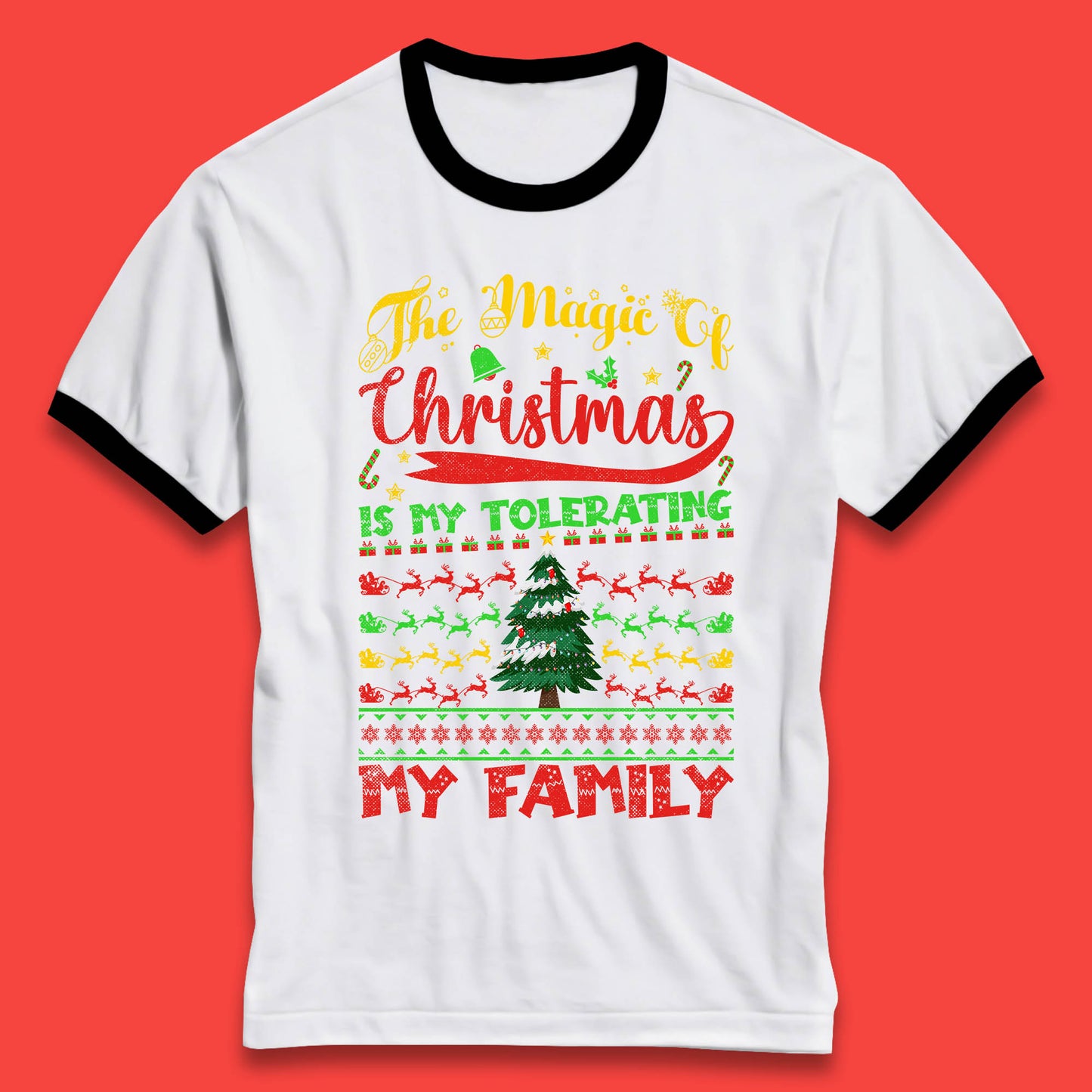christmas quote ringer t shirt