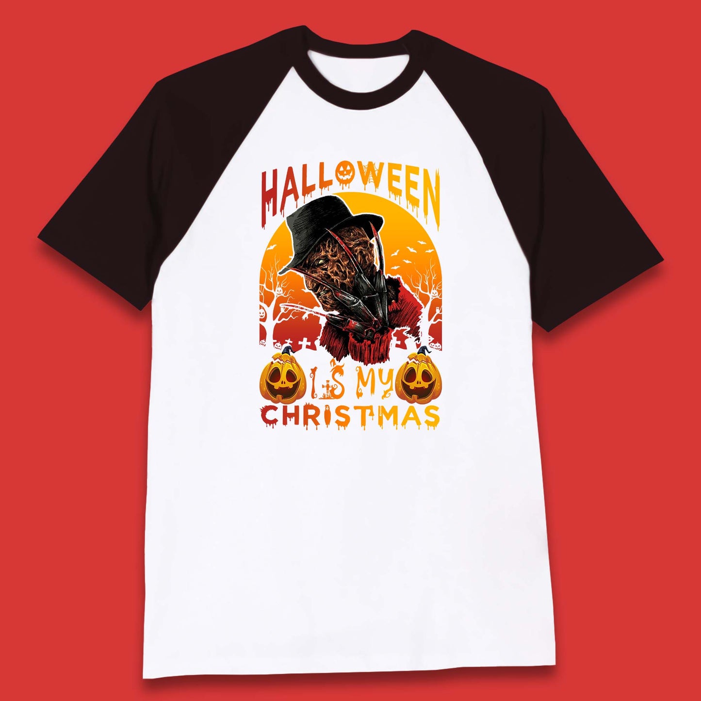 freddy krueger baseball t shirt