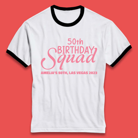Personalised Birthday Squad Custom Birthday Year Your Name City And Year Birthday Party Ringer T Shirt
