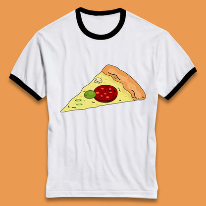 Italian Pizza Slice Pizzaologist Pizza Lover Pizza Holic Pizza Addict Ringer T Shirt