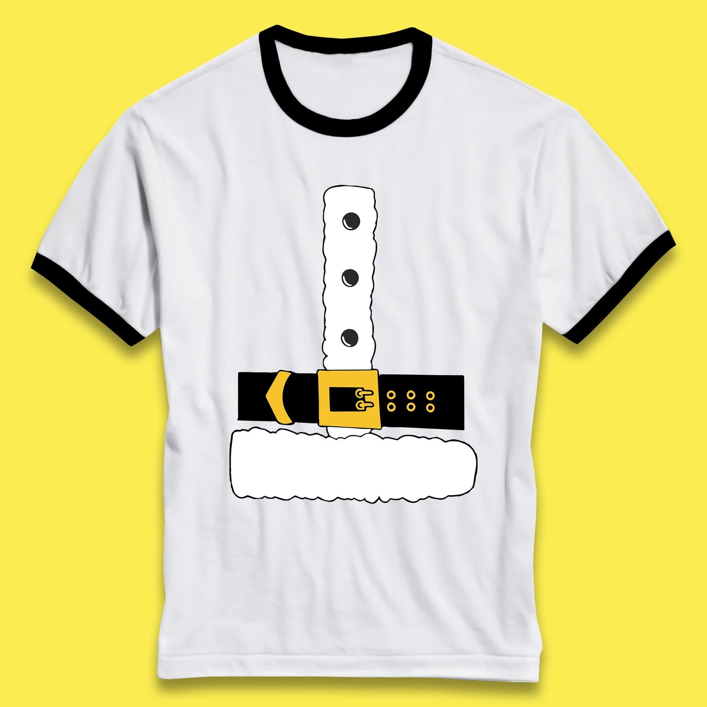 christmas santa claus costume ringer t shirt