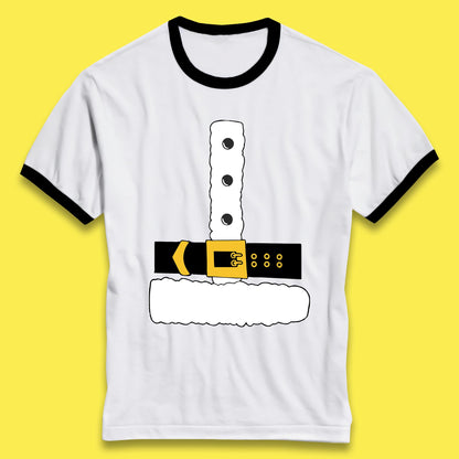 christmas santa claus costume ringer t shirt