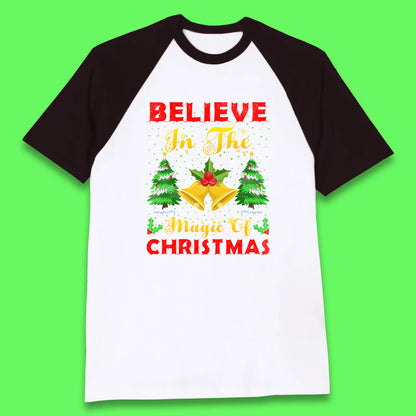 believe in the magic of christmas baseball t shirt
