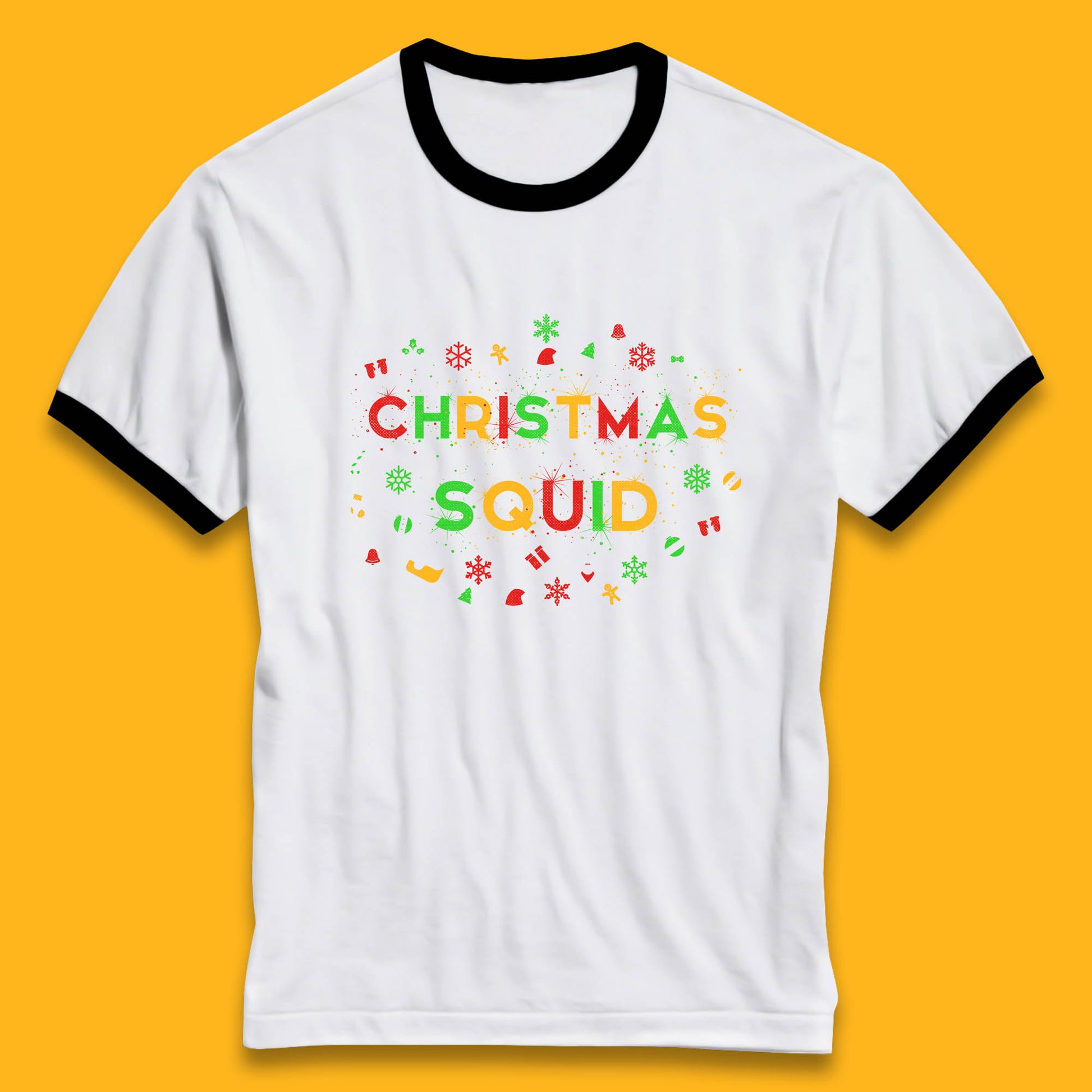 christmas squad matching ringer t shirt