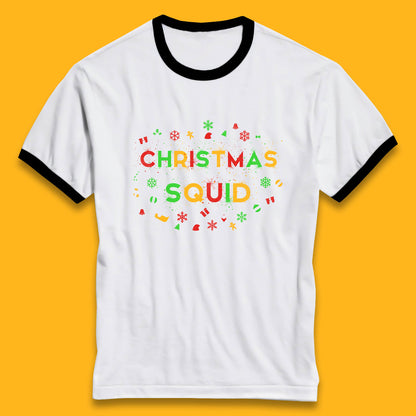 christmas squad matching ringer t shirt