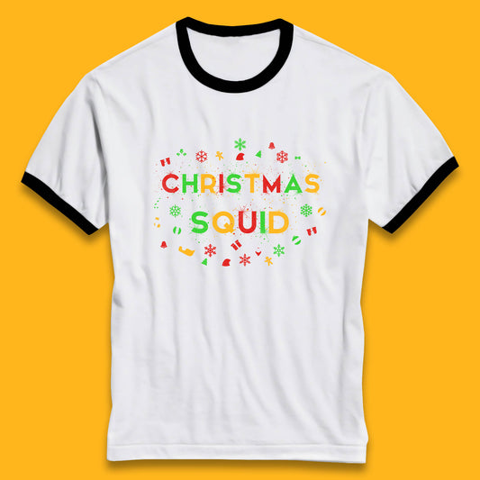 christmas squad matching ringer t shirt