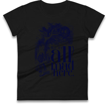 Alice And Cheshire Cat Womens T Shirt