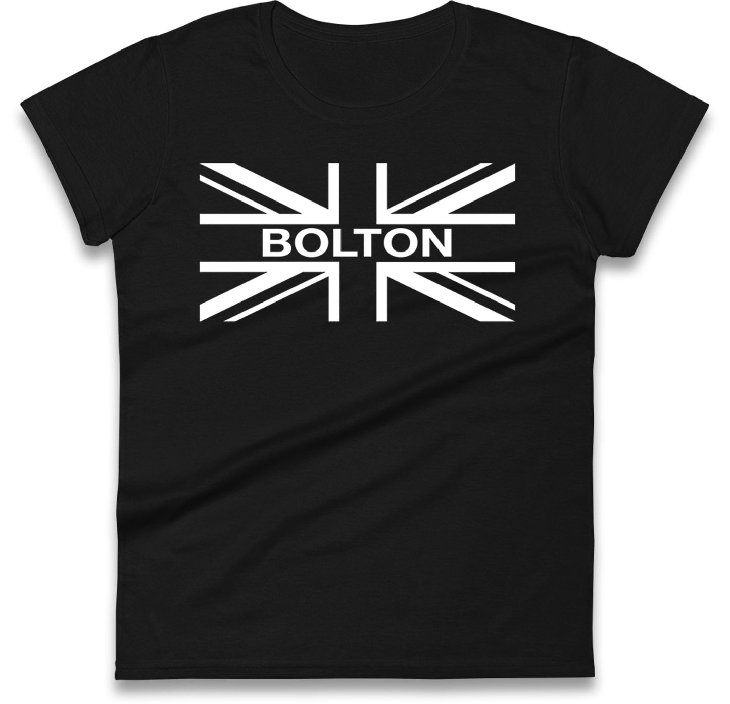 Bolton Union Jack Ladies T Shirt