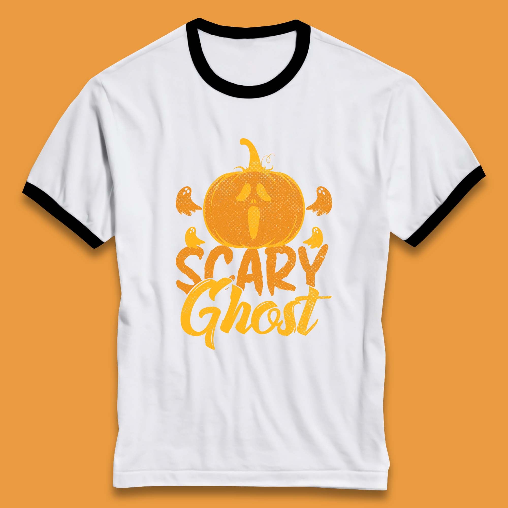 Scary Ghost Halloween Scream Ghost Face Horror Scary Pumpkin Ghostface Ringer T Shirt
