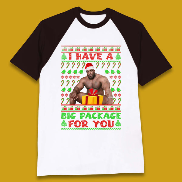 Big Package Ugly Christmas Baseball T-Shirt