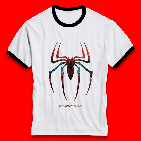 Spiderman Logo Amazing Spider Man Marvel Comics Character Superhero Marvel Avengers Spiderman Ringer T Shirt