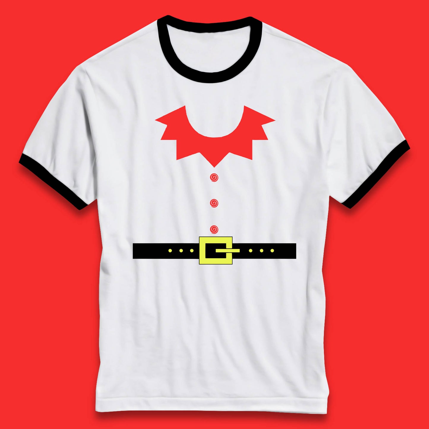 christmas elf costume ringer t shirt