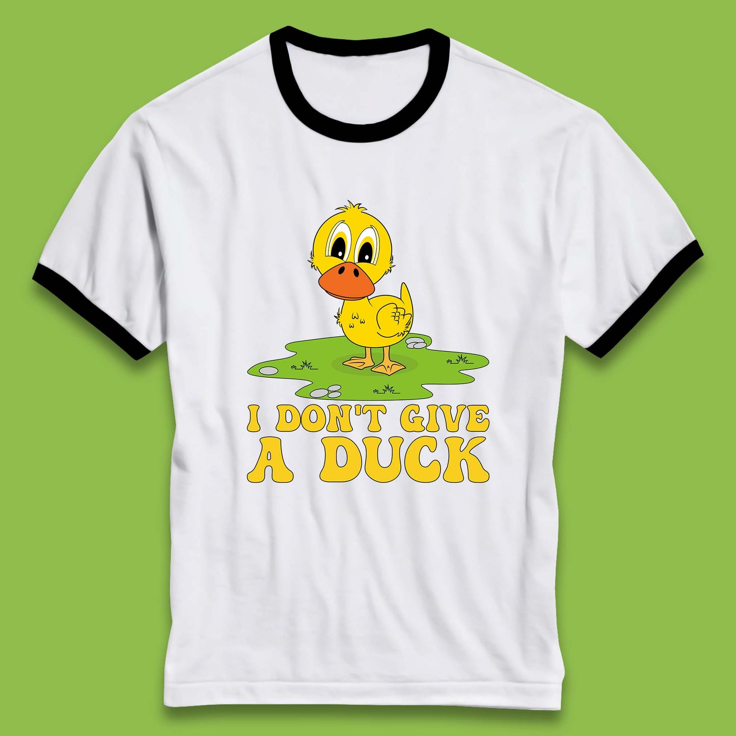 I Don't Give A Duck Funny Humor Rude Joke Novelty Ringer T Shirt