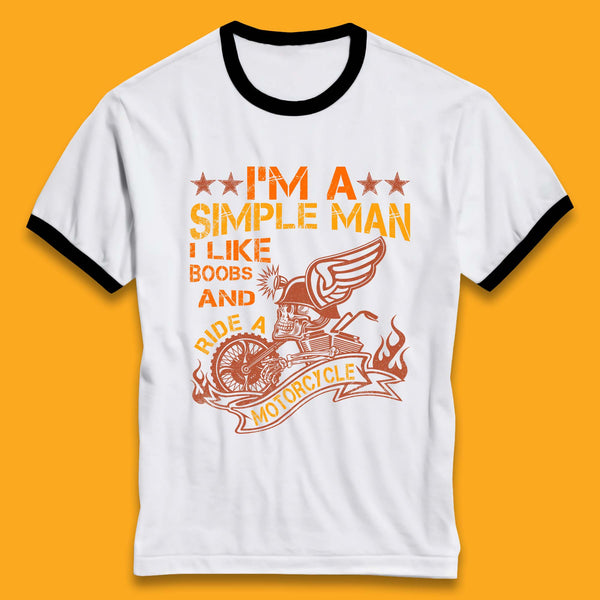 Boobs And Motorcycle Ringer T-Shirt